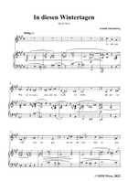 Schoenberg-In diesen Wintertagen,in A Major Piano, Vocal scores gallery preview page 3