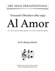OBRADORS: Al Amor (transposed to G-sharp minor)