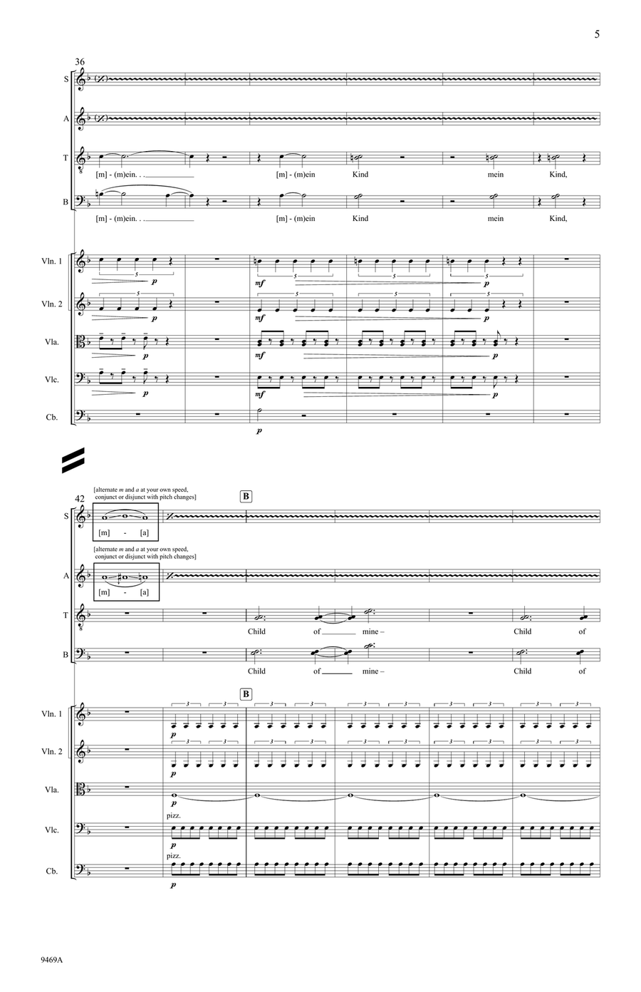 Requiem in the Light (String Quintet Score) Choir - Sheet Music page 4