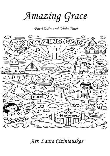 Amazing Grace – Easy Traditional Violin and Viola Duet Eb Major Arrangement