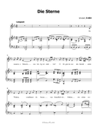 Die Sterne, by Schubert, D.684, in E flat Major Piano, Vocal scores gallery preview page 3