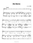 Die Sterne, by Schubert, D.684, in D flat Major Piano, Vocal scores gallery preview page 3