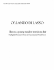 I Know a Young Maiden Wondrous and Fair (Downloadable)