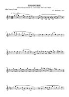 Badinerie (BWV 1067) – Easy Alto Saxophone and Trombone Alto Saxophone scores gallery preview page 3