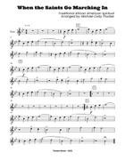 When the Saints Go Marching In Concert Band scores gallery preview page 6