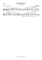 Amazing Grace – Easy Traditional Woodwind Quartet A Major Arrangement Woodwind Quartet scores gallery preview page 3