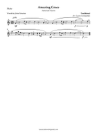 Amazing Grace – Easy Traditional Woodwind Quartet C Major Arrangement Woodwind Quartet scores gallery preview page 3