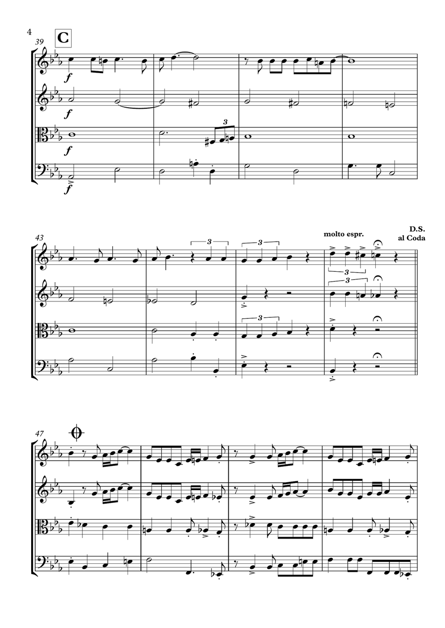 If I Didn't Have You by Randy Newman String Quartet - Digital Sheet Music page 4