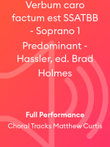 Verbum caro factum est SSATBB - Soprano 1 Predominant - Hassler, ed. Brad Holmes