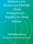 Verbum caro factum est SSATBB - Tenor Predominant - Hassler, ed. Brad Holmes