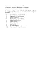 A Second Book of Recorder quartets (SOPRANO, ALTO, TENOR and BASS) Chamber Music scores gallery preview page 4