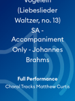 Vogelein (Liebeslieder Waltzer, no. 13) SA - Accompaniment Only - Johannes Brahms