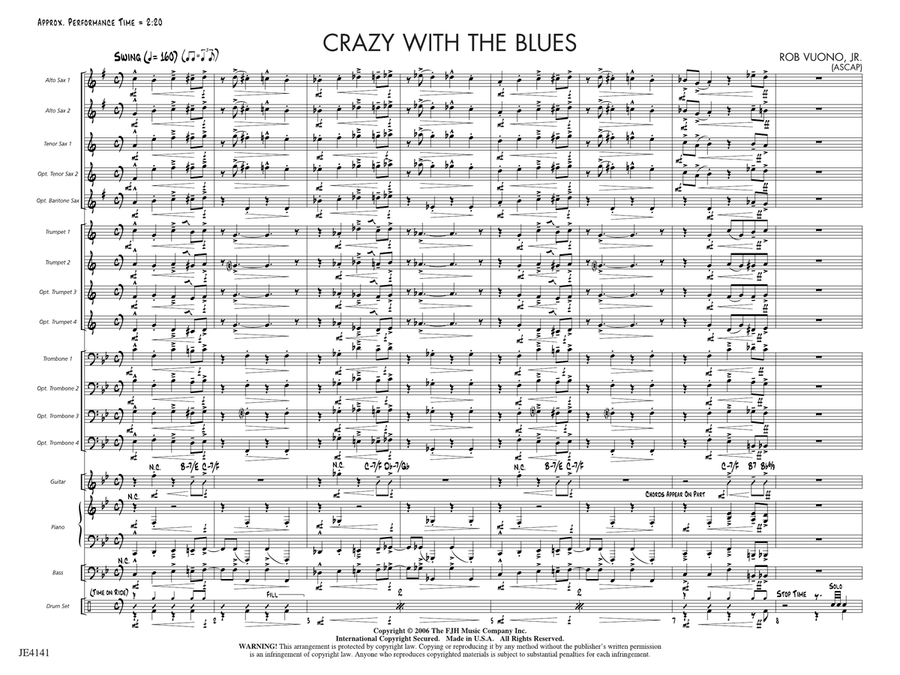 Crazy with the Blues: Score by Rob Vuono Jr. Jazz Ensemble - Digital Sheet Music page 4