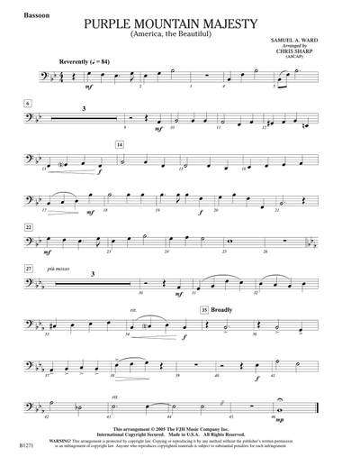 Purple Mountain Majesty (America, The Beautiful): Bassoon