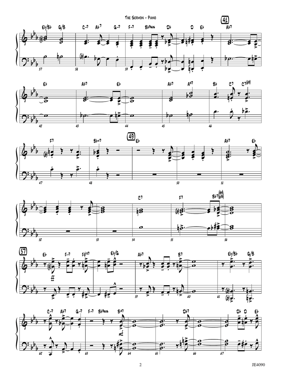 The Sermon: Piano by Erik Morales Piano Solo - Digital Sheet Music page 2