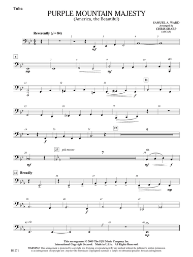 Purple Mountain Majesty (America, The Beautiful): Tuba
