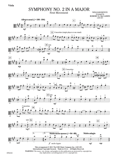 Symphony No 2 in A Major: Viola