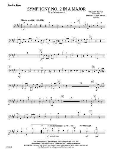 Symphony No 2 in A Major: Double Bass