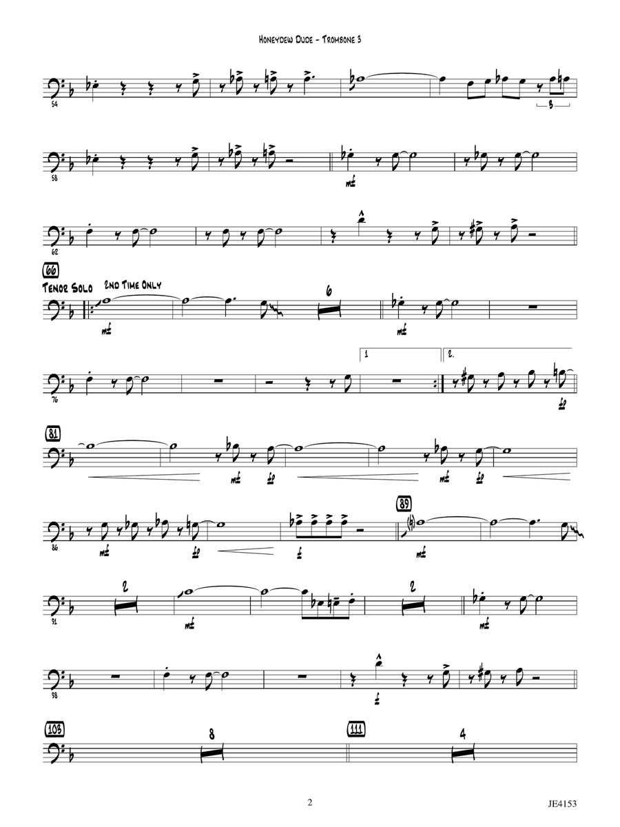 Honeydew Dude: Trombone 3 Trombone - Digital Sheet Music page 2