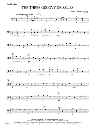 The Three Groovy Grizzlies: Double Bass