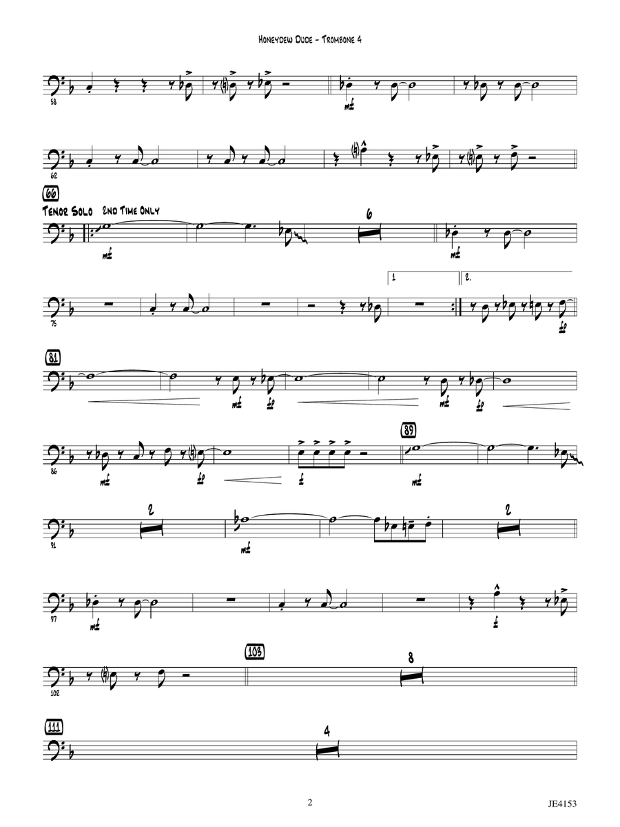 Honeydew Dude: Trombone 4 Trombone - Digital Sheet Music page 2