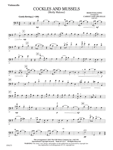 Cockles and Mussels (Molly Malone): Violoncello
