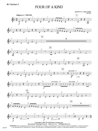 Four of a Kind: B-flat Clarinet 2