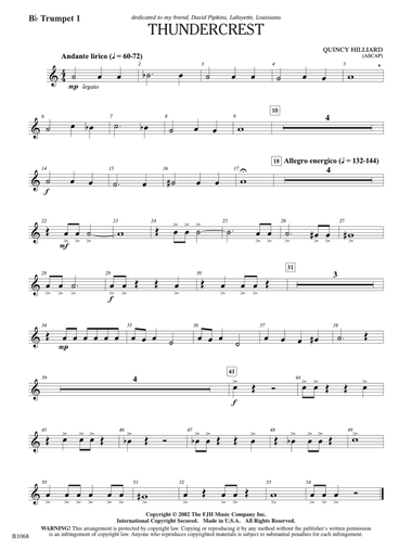 Thundercrest: B-flat Trumpet 1