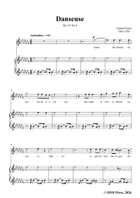 G. Fauré-Danseuse,in a flat minor Piano, Vocal scores gallery preview page 3