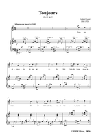 G. Fauré-Toujours,in a minor Piano, Vocal scores gallery preview page 3