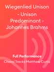 Wiegenlied Unison - Unison Predominant - Johannes Brahms