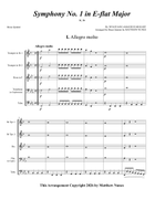 Symphony No. 1 in E-flat Major (K. 16) Brass Quintet scores gallery preview page 3