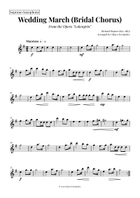 Wedding March (Bridal Chorus) Saxophone Quartet scores gallery preview page 3