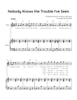 Nobody Knows the Trouble I've Seen - Flute & Piano in C With Chords & Lyric - Easy