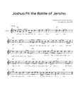 Joshua Fit the Battle of Jericho - Flute in Gm With Chords & Lyric - Easy