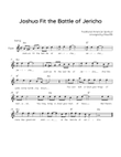 Joshua Fit the Battle of Jericho - Flute in Am With Chords & Lyric - Easy