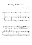 Down By the Riverside - Flute & Piano in C With Chords & Lyric