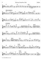 Golden Baritone Saxophone scores gallery preview page 3
