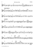 Golden B-Flat Clarinet scores gallery preview page 3