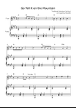 Go Tell It on the Mountain - Flute & Piano in A With Chords - Easy