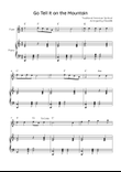 Go Tell It on the Mountain - Flute & Piano in C With Chords - Easy