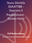Nunc Dimittis SSAATTBB - Soprano 2 Predominant - Gustav Holst