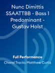 Nunc Dimittis SSAATTBB - Bass 1 Predominant - Gustav Holst