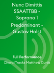 Nunc Dimittis SSAATTBB - Soprano 1 Predominant - Gustav Holst