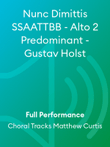 Nunc Dimittis SSAATTBB - Alto 2 Predominant - Gustav Holst