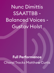 Nunc Dimittis SSAATTBB - Balanced Voices - Gustav Holst
