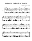 Joshua Fit the Battle of Jericho - Piano in Am With Chords & Lyric - Easy