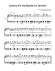 Joshua Fit the Battle of Jericho - Piano in C#m With Chords & Lyric - Easy