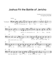 Joshua Fit the Battle of Jericho - Trombone in Gm With Chords & Lyric - Easy