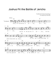Joshua Fit the Battle of Jericho - Trombone in Am With Chords & Lyric - Easy